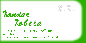 nandor kobela business card